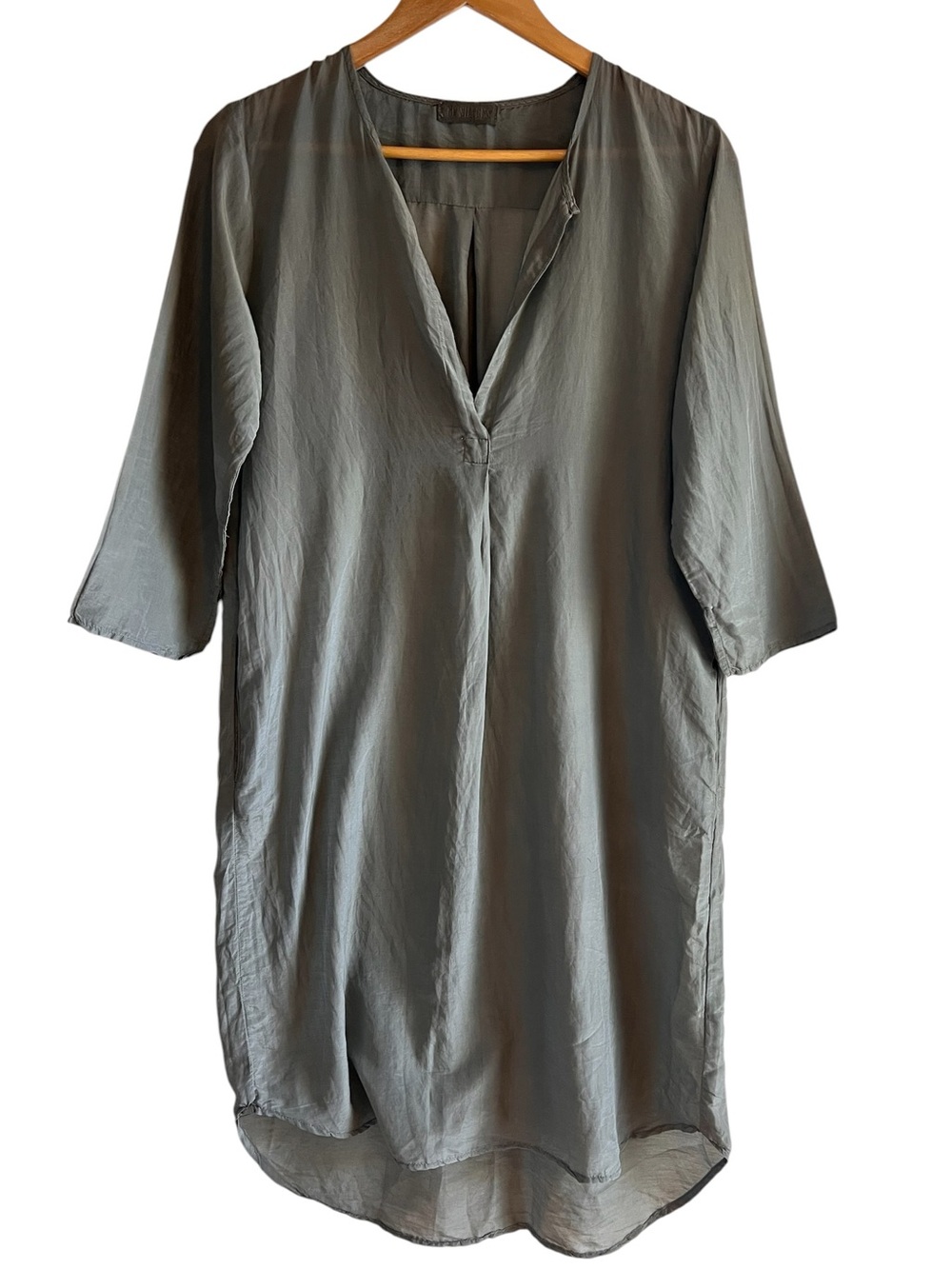 CP Shades cotton & silk semi sheer shirt midi dress size S excellent condition